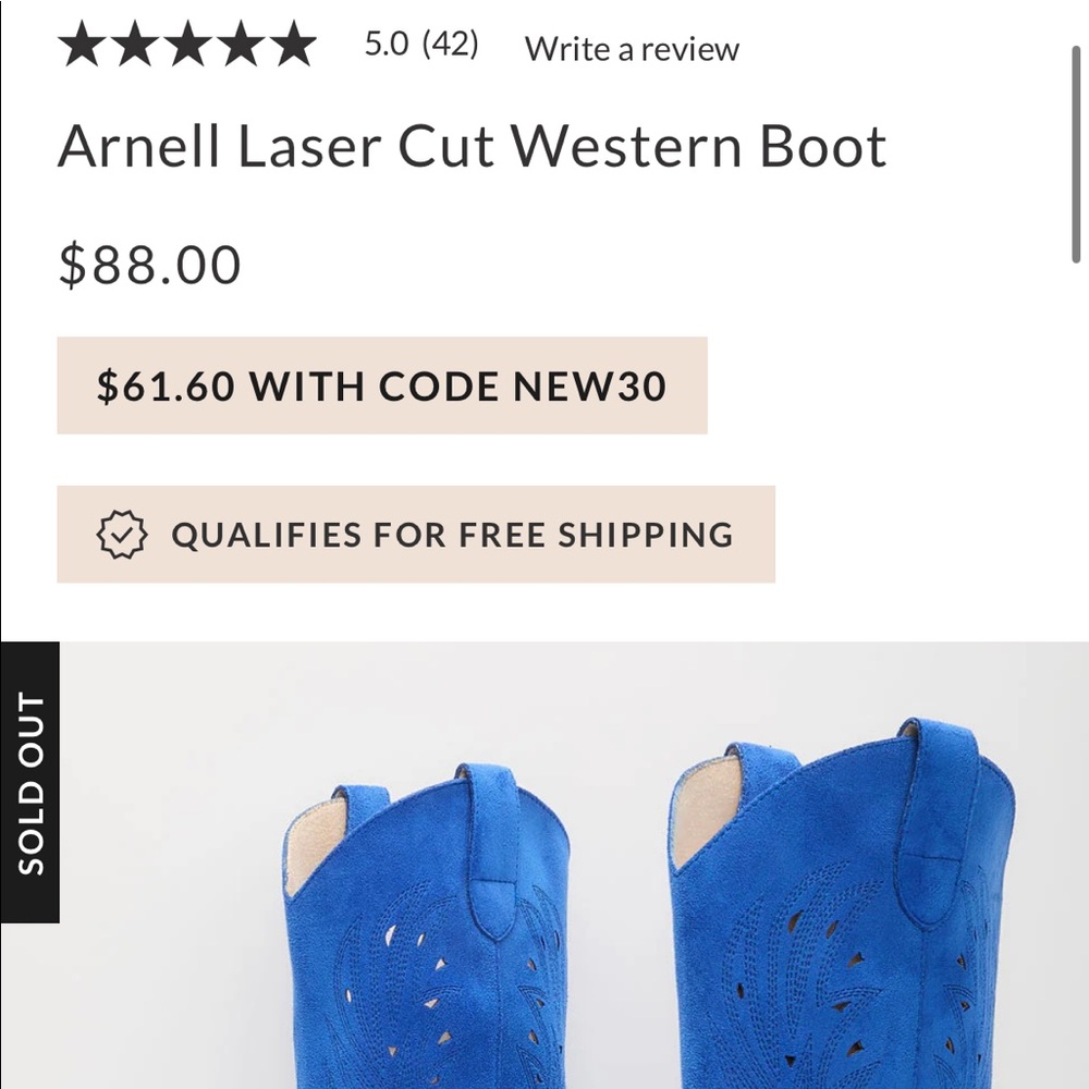 Vici Blue Western Boots - Picture 4 of 6